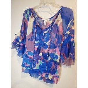 Silk Diane Von Furstenberg  Print Blouse & Silk Tank Size 2